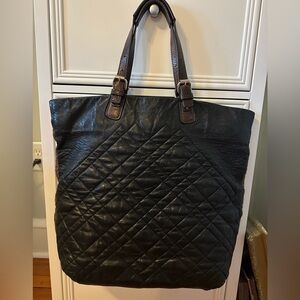 3.1 Phillip Lim Oversized Quilted Black Leather Tote Handbag